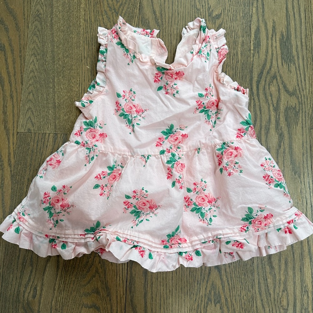 Janie and jack sleeveless floral blouse (size 7)